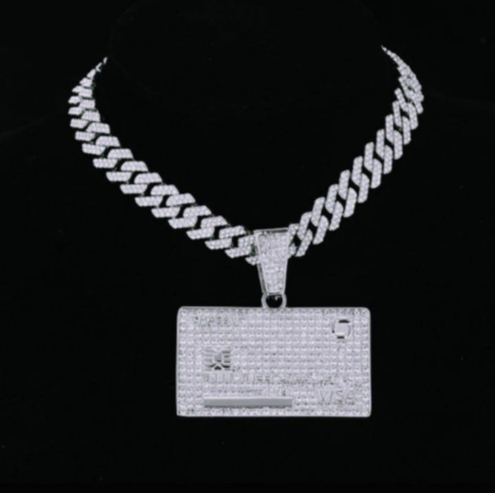 Credit card cuban style necklace